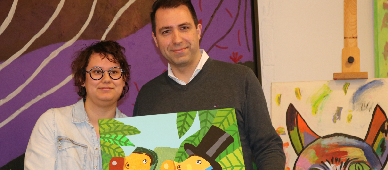 Overhandiging van het schilderij